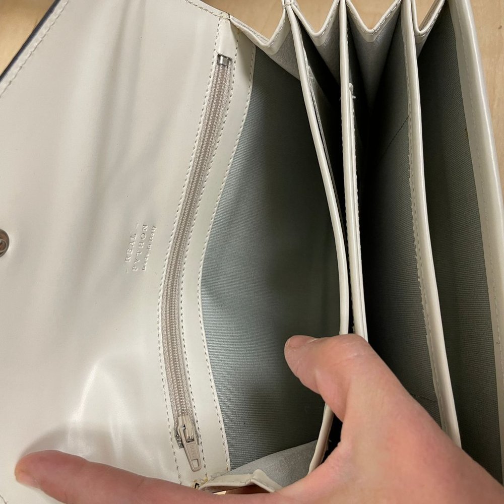 Python Snakeskin Clutch - image 6